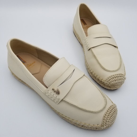 Sam Edelman Shoes - Sam Edelman Kai Espadrille Flat Loafers, Modern Ivory Leather, Women's Size 6.5